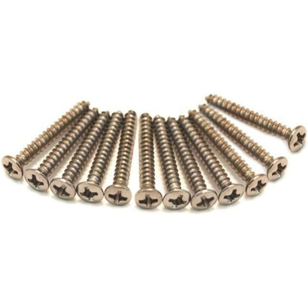 image:imageFender BassTelecaster BridgeStrap Button Mounting Screws for Electric Guitar Chrome
