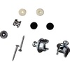 Fender Strap Locks and Buttons, Black (2)(Chrome)