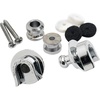 Fender Strap Locks and Buttons, Black (2)(Chrome)