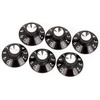Fender Pure Vintage Skirted Amp Knobs, Black (Pack of 6)(Knobs)