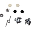 Fender Strap Locks and Buttons, Black (2)(Chrome)