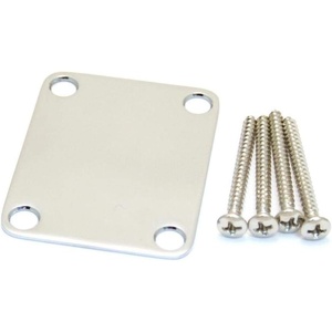 Fender 4-Bolt Vintage-Style Neck Plate Plain – Chrome(Plate Plain)