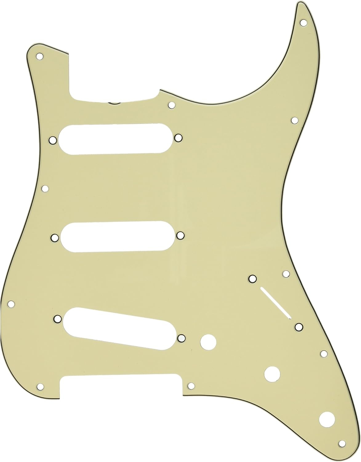 image:imageFender 62 Stratocaster 11 Hole 3Ply Pick Guard for 3 SingleCoil Pickups WhiteTortoise Shell