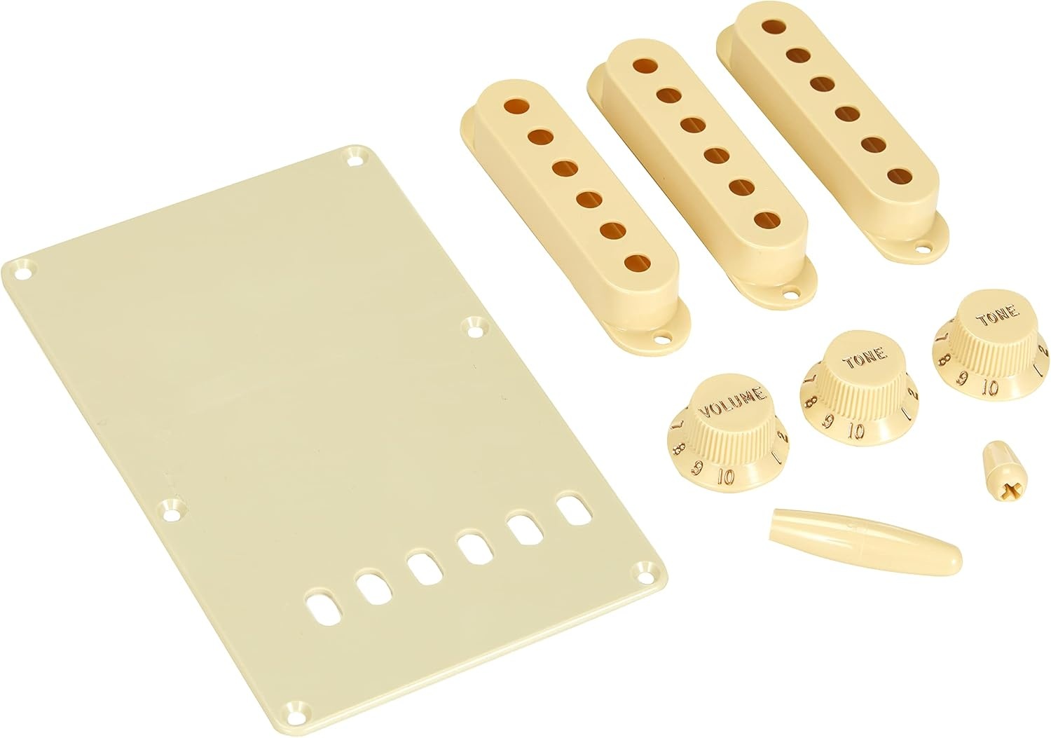image:imageFender Standard Stratocaster for 3 Single Coil Pickups 11 Hole 3Ply WhiteTortoise Shell