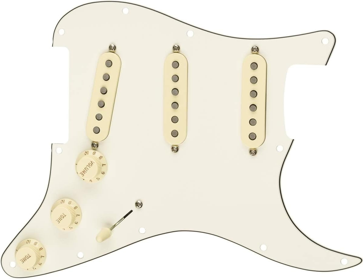 image:imageFender Tex Mex Prewired Stratocaster Pickguard 3ply WhiteWhite
