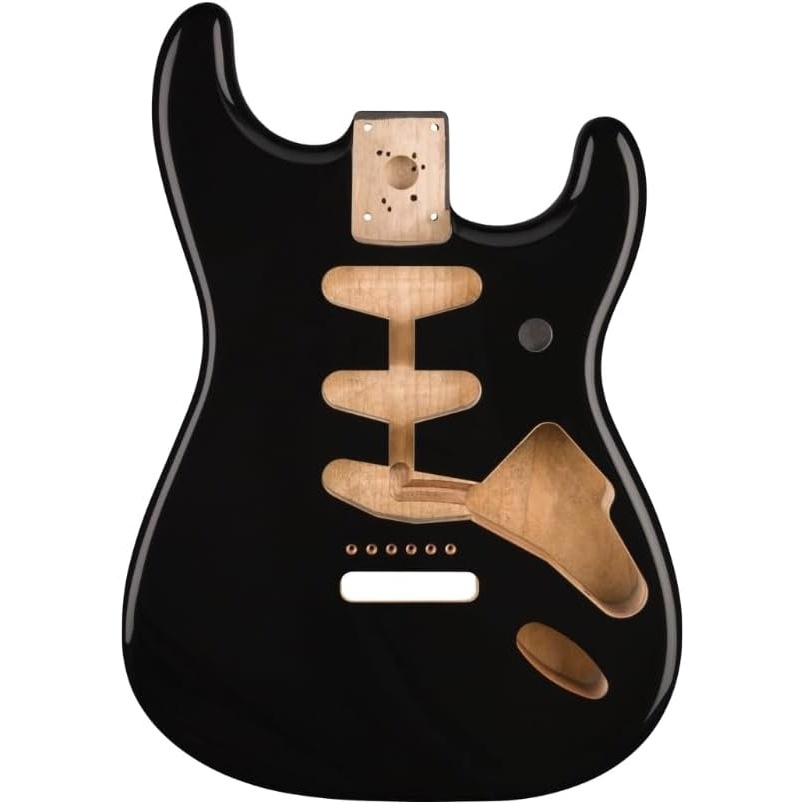 image:imageFender Alder Stratocaster Body Vintage Bridge Routing Black