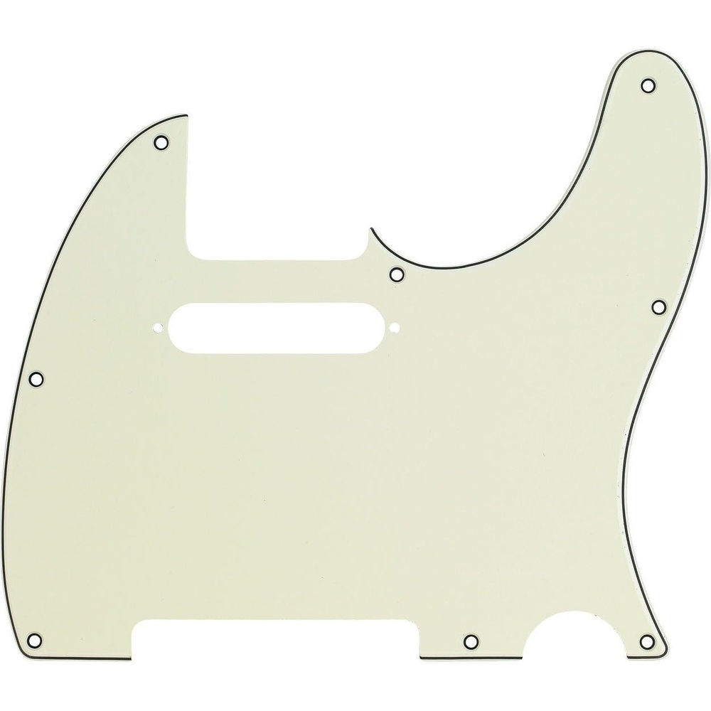 image:imageFender Pickgrd American Standard Tele Blk BwbAged White Moto