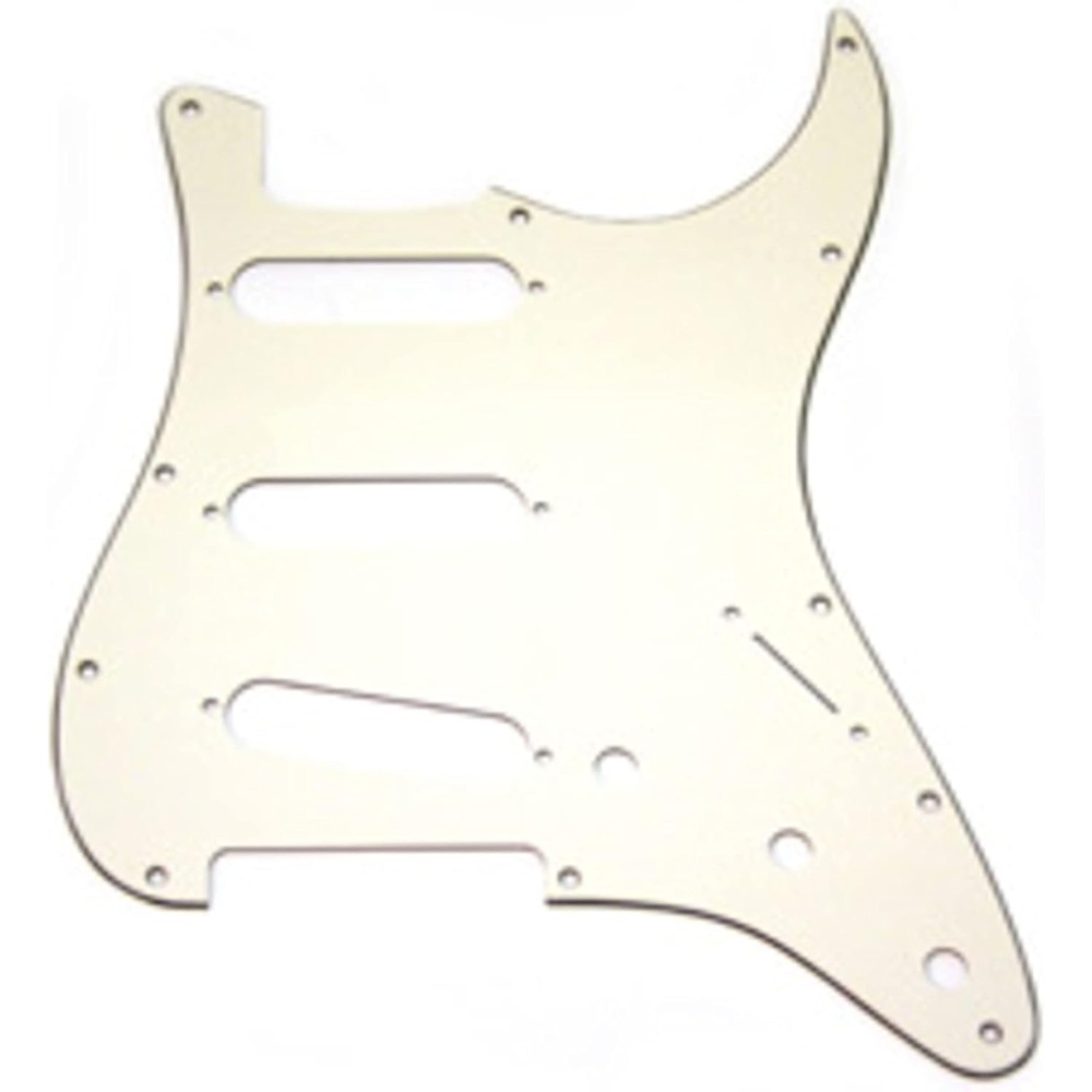 image:imageFender Standard Stratocaster for 3 Single Coil Pickups 11 Hole 3Ply WhiteWhite Moto