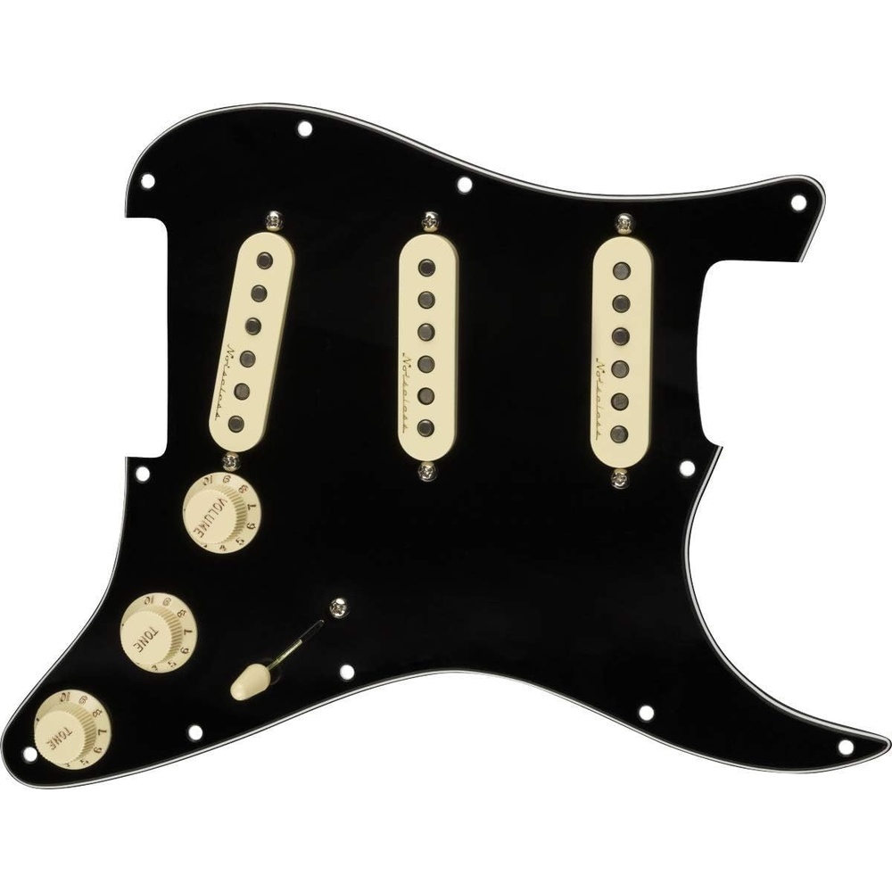 image:imageFender Vintage Noiseless Prewired Stratocaster Pickguard 3Ply BlackBlack