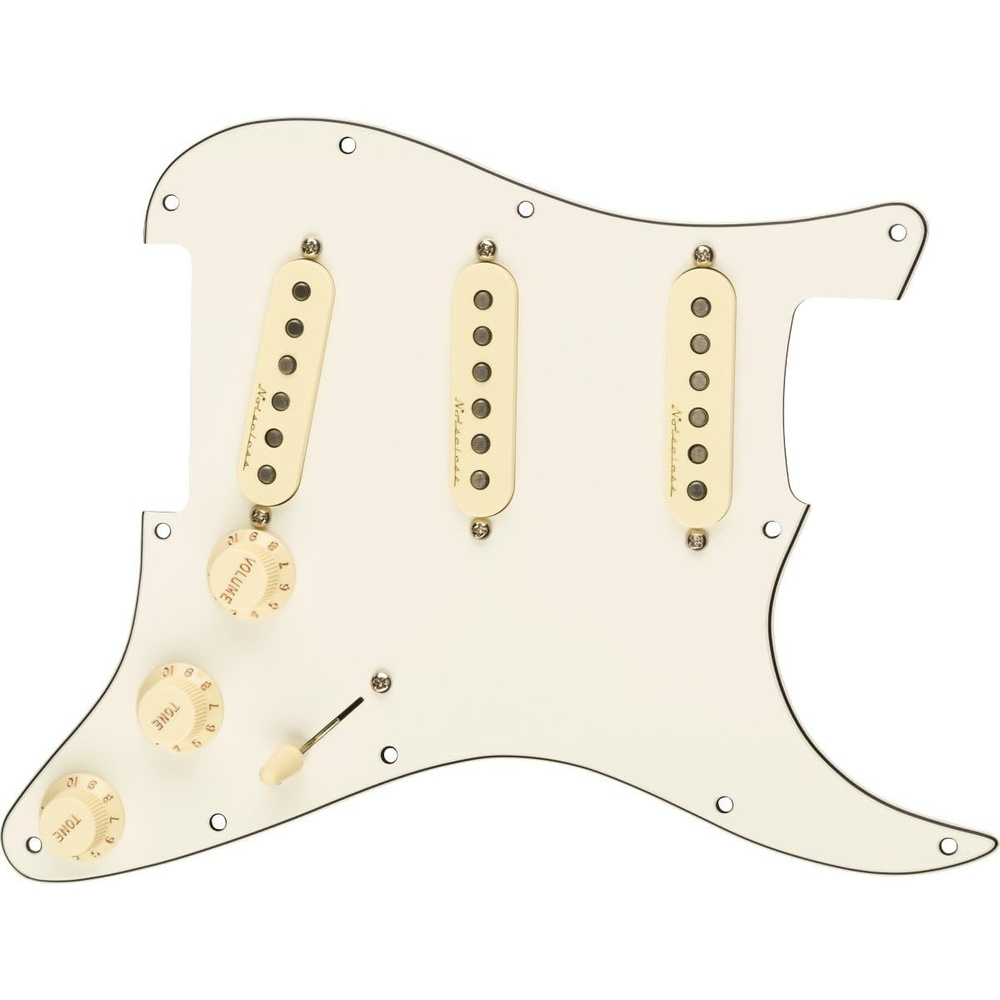 image:imageFender Vintage Noiseless Prewired Stratocaster Pickguard 3Ply WhiteWhite