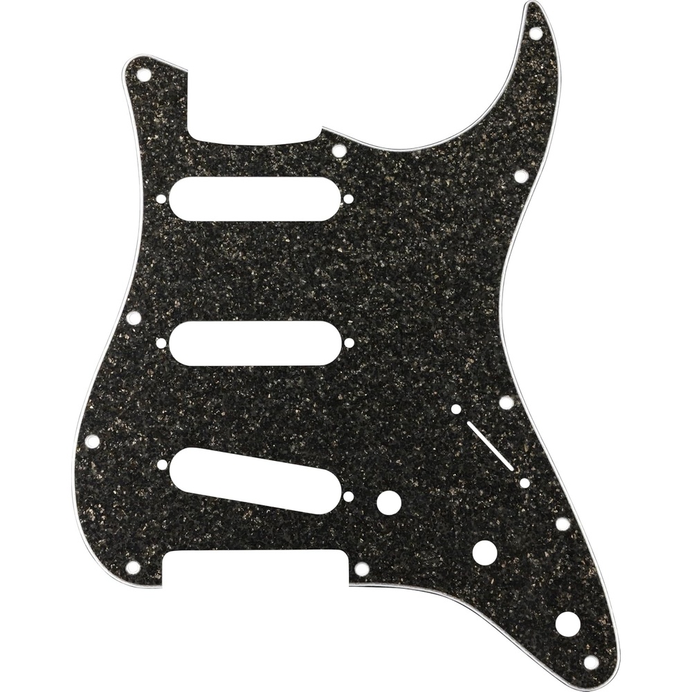 image:imageHybrid GlassGlitter Stratocaster SSS Pickguard Silver SparkleDark Gray Sparkle
