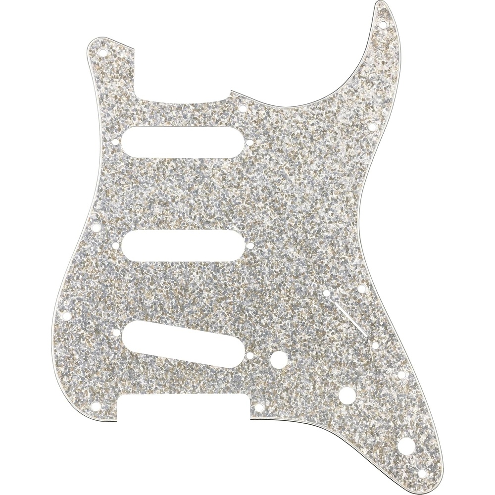image:imageHybrid GlassGlitter Stratocaster SSS Pickguard Silver SparkleSilver Sparkle