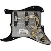 Fender Pre-Wired Strat Pickguard, Custom Shop Fat 50’s SSS Electric Guitar Electronics (0992340506)(Black)