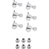 Fender Deluxe Locking Staggered Guitar Tuners, Vintage Buttons, Chrome(Right Hand)