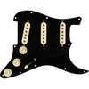 Fender Pre-Wired Strat Pickguard, Custom Shop Fat 50’s SSS Electric Guitar Electronics (0992340506)(Black)