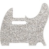 Hybrid Glass/Glitter Telecaster S/S Pickguard, Silver Sparkle(Silver Sparkle)