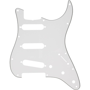 Fender 62 Stratocaster – (11 Hole) 3-Ply Pick Guard for 3 Single-Coil Pickups – White(Parchment)