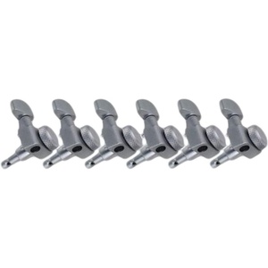 Fender Deluxe Locking Staggered Guitar Tuners, Brushed Chrome