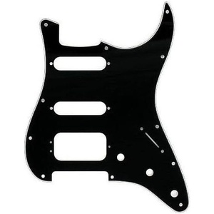 Fender Modern Pickguard, HSS Stratocaster, 11-Hole – Black 3-Ply (3-Screw Hum)