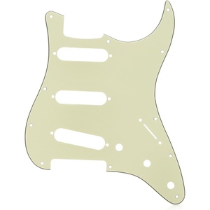 Fender Standard Stratocaster for 3 Single Coil Pickups, 11 Hole, 3-Ply – White(Chrome)
