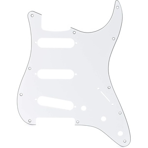 Fender Standard Stratocaster for 3 Single Coil Pickups, 11 Hole, 3-Ply – White(Parchment)