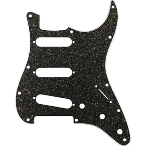 Hybrid Glass/Glitter Stratocaster S/S/S Pickguard, Silver Sparkle(Dark Gray Sparkle)