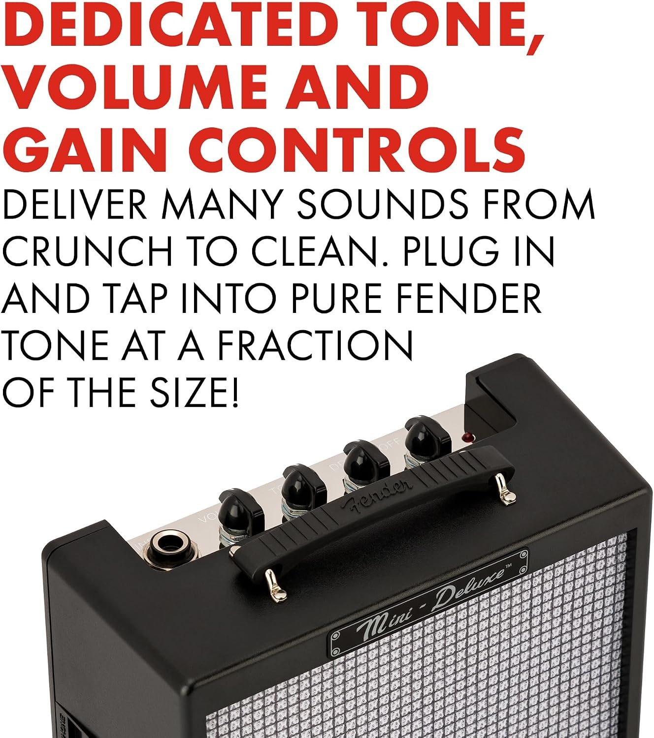 image:imageFender Mini Deluxe Electric Guitar Amp with 1Year Warranty Mini Guitar Amp Portable Guitar Amplifier Guitar Accessories 3 Watts BlackBlack