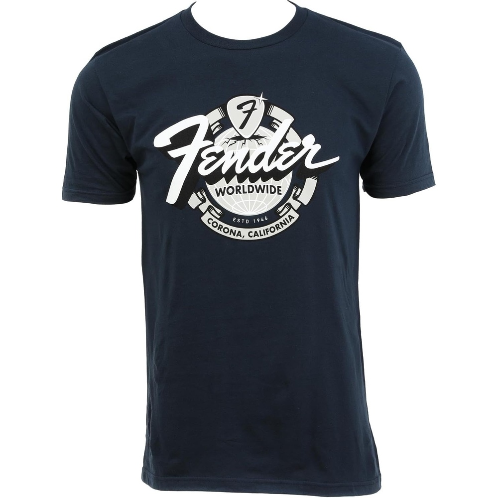 image:imageFender World Wide TShirt 100 Cotton Vintage Navy SXXLarge