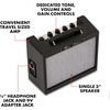 Fender Mini Deluxe Electric Guitar Amp, with 1-Year Warranty, Mini Guitar Amp, Portable Guitar Amplifier, Guitar Accessories, 3 Watts, Black(Black)