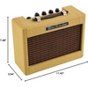 Fender Mini Deluxe Electric Guitar Amp, with 1-Year Warranty, Mini Guitar Amp, Portable Guitar Amplifier, Guitar Accessories, 3 Watts, Black(Tweed)