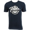 Fender World Wide T-Shirt, 100% Cotton, Vintage Navy, S(Medium)