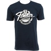 Fender World Wide T-Shirt, 100% Cotton, Vintage Navy, S(Small)