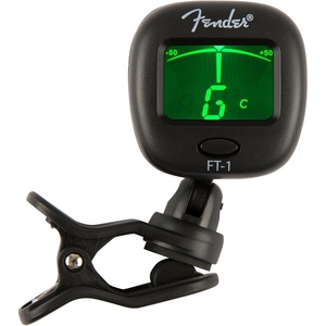 Fender FT-1 Professional Guitar Tuner Clip On, Guitar Accessories, with 1-Year Warranty, Full-Range Chromatic Guitar Tuner with Dual-Rotating Hinges, A4 Calibration(FCT-2)