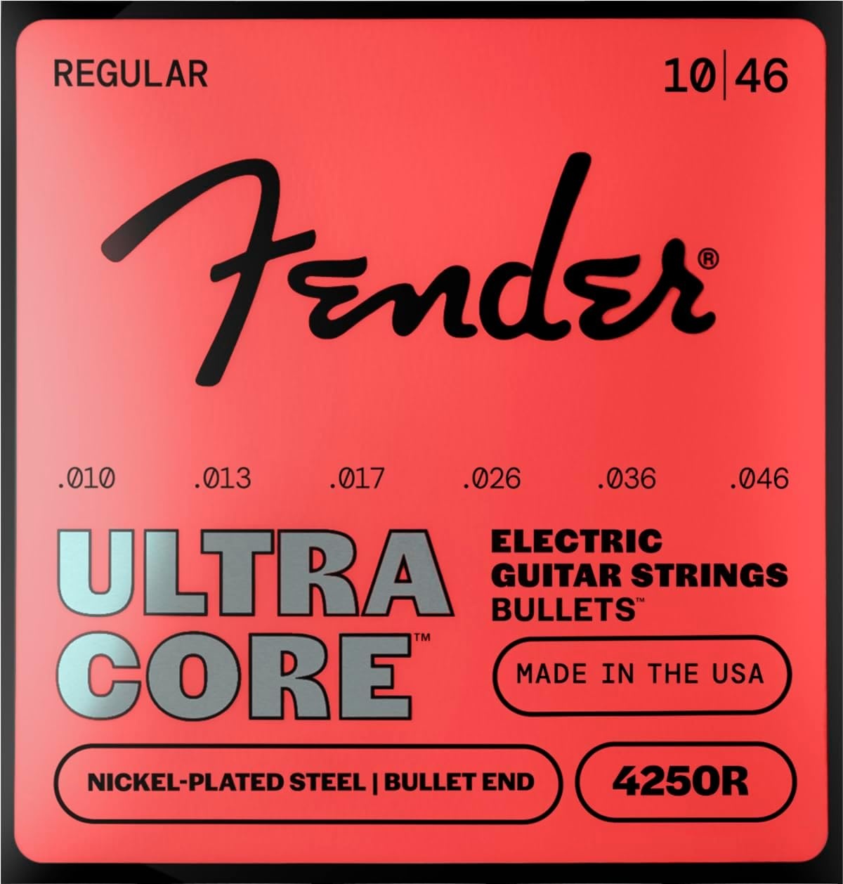 image:image1250 Ultracore Guitar Strings Nickel Plated Steel Ball End 1250R Gauges 010046 61 Pack
