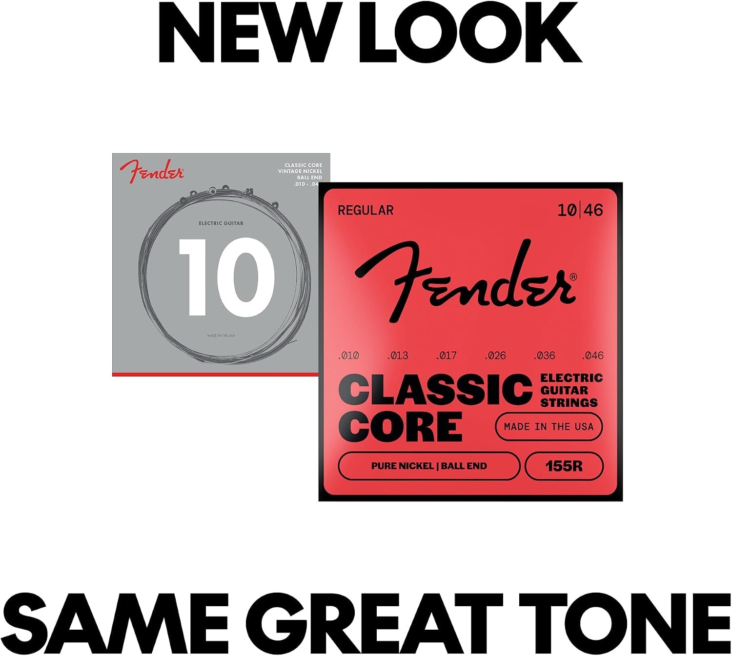 image:imageFender Classic Core Electric Guitar Strings Vintage Nickel Ball End 155L 009042Ball End