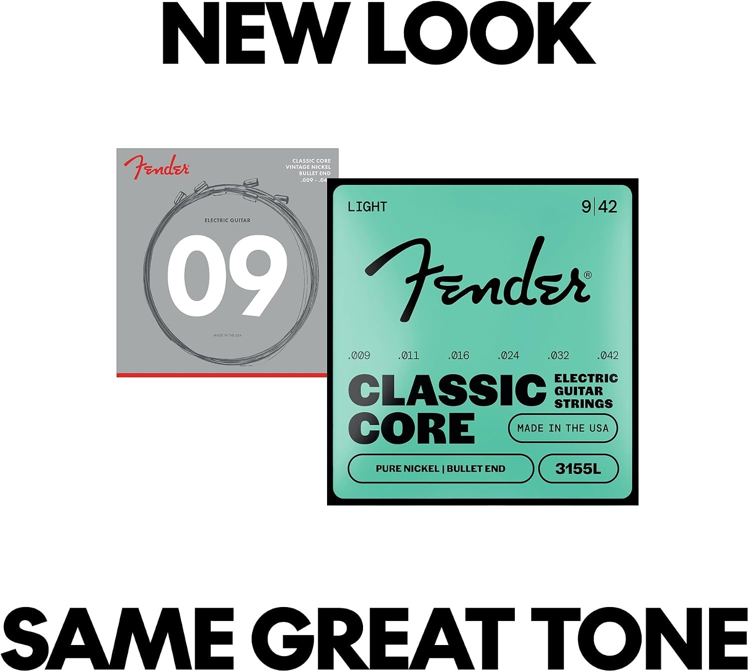 image:imageFender Classic Core Electric Guitar Strings Vintage Nickel Bullet End 3155L 009042Light 942