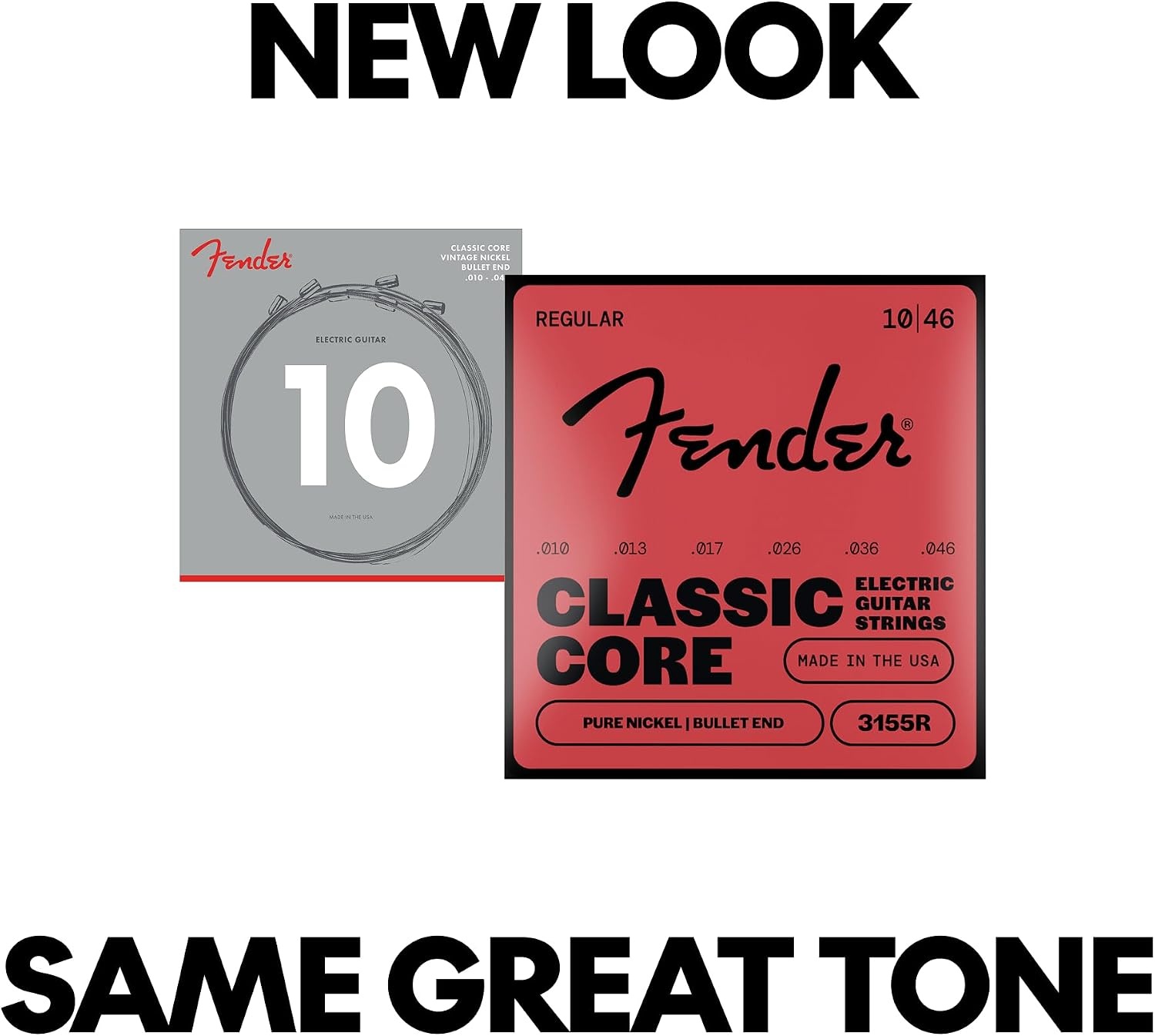 image:imageFender Classic Core Electric Guitar Strings Vintage Nickel Bullet End 3155L 009042Regular 1046