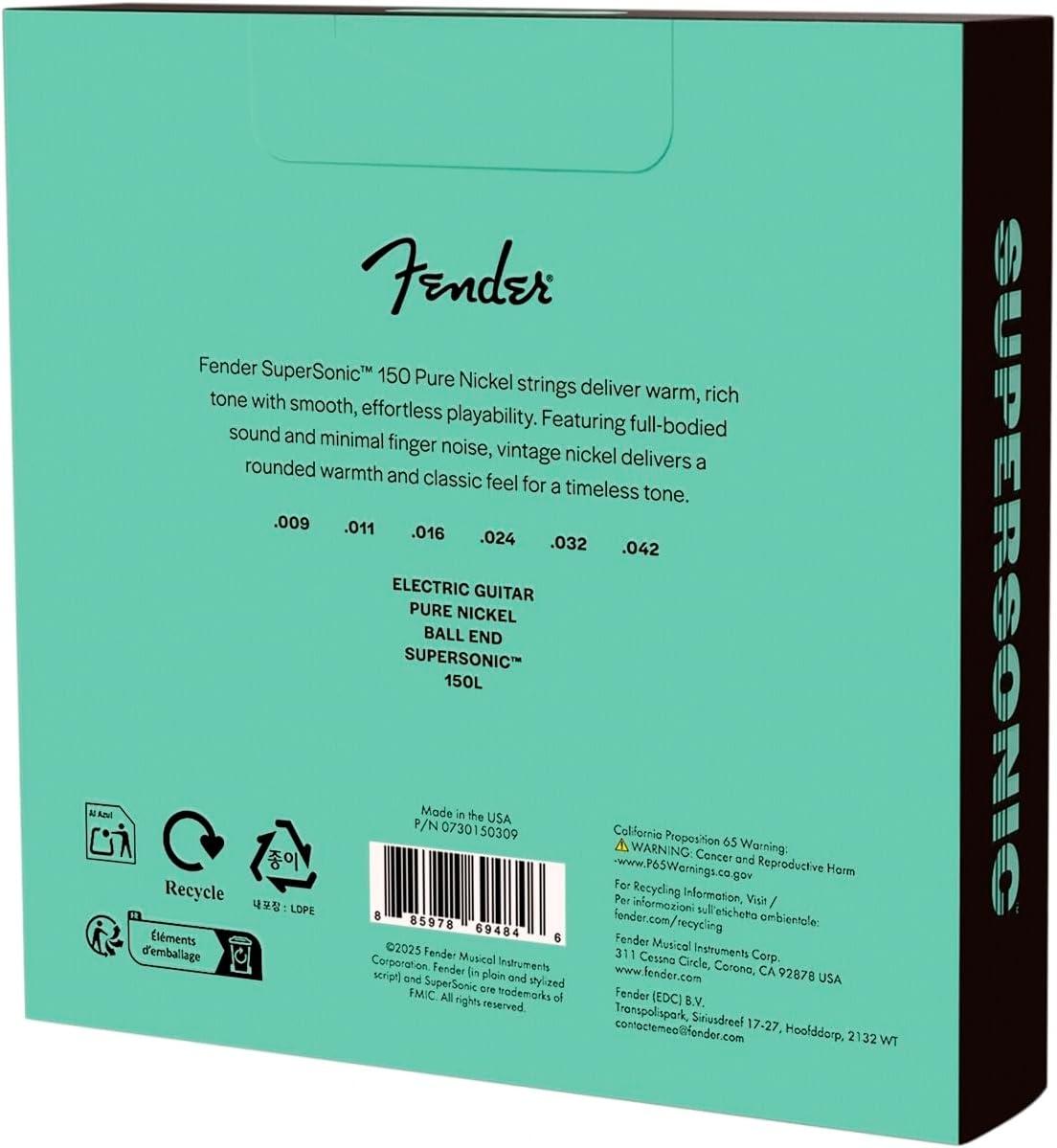 image:imageFender Original 150 Electric Guitar Strings Pure Nickel Wound Ball End 150L 009042Light