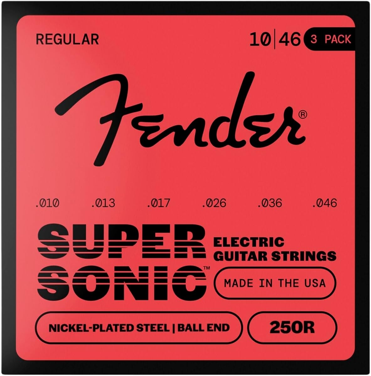 image:imageFender Super 250 Electric Guitar Strings Nickel Plated Steel Ball End 250XS 008038Regular 1046