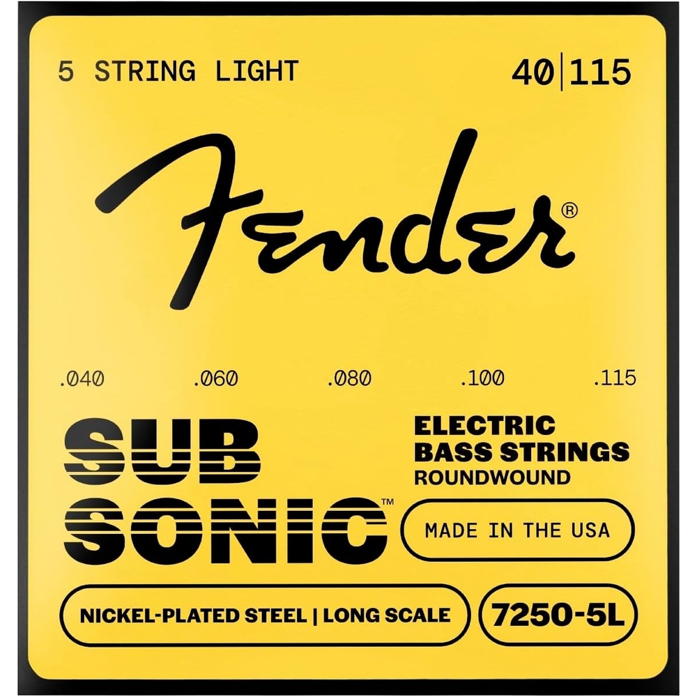 image:imageFender 7250 Bass Strings Nickel Plated Steel Roundwound Long Scale 7250ML 0451005String Light 40115