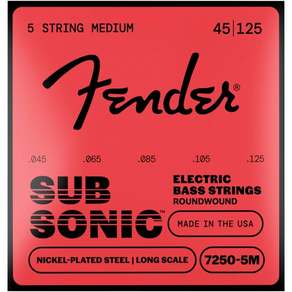 image:imageFender 7250 Bass Strings Nickel Plated Steel Roundwound Long Scale 7250ML 0451005String Medium 45125