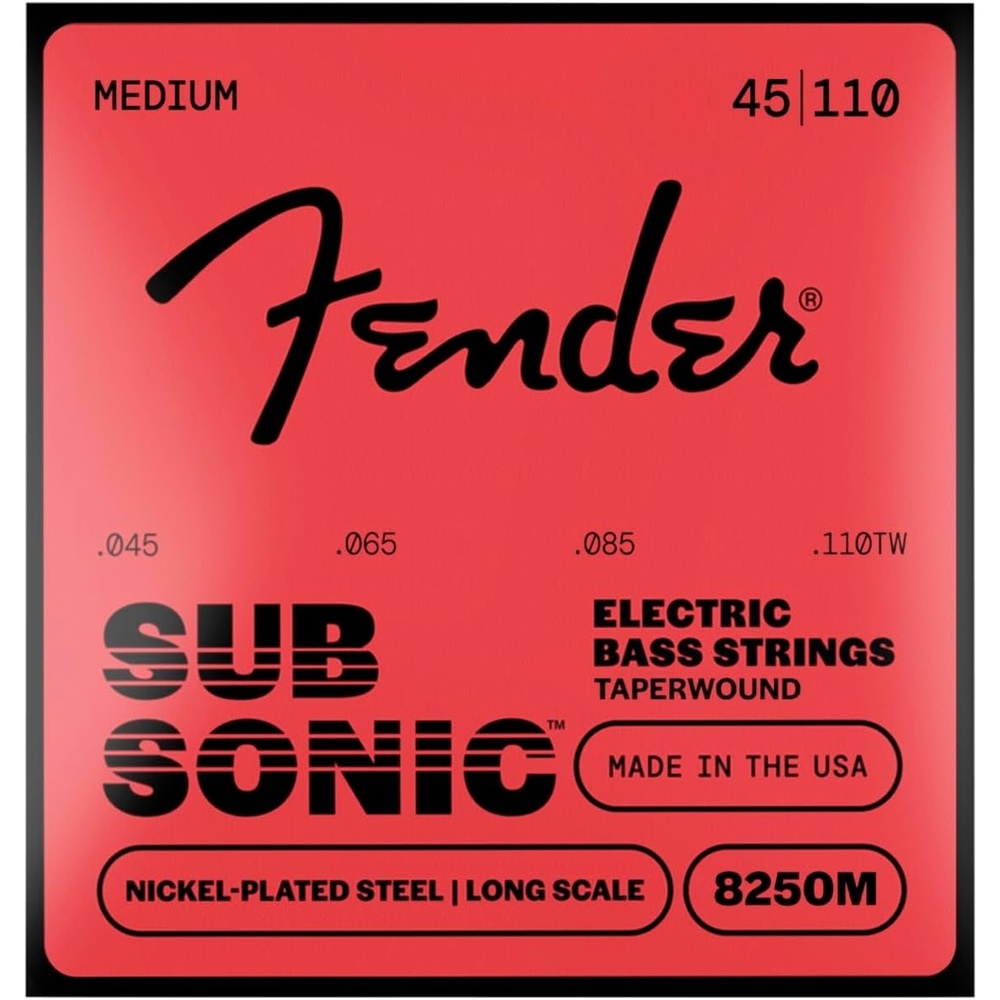 image:imageFender 8250 Bass Strings Nickel Plated Steel Taperwound Long Scale 82505M 0451304String Medium 45110