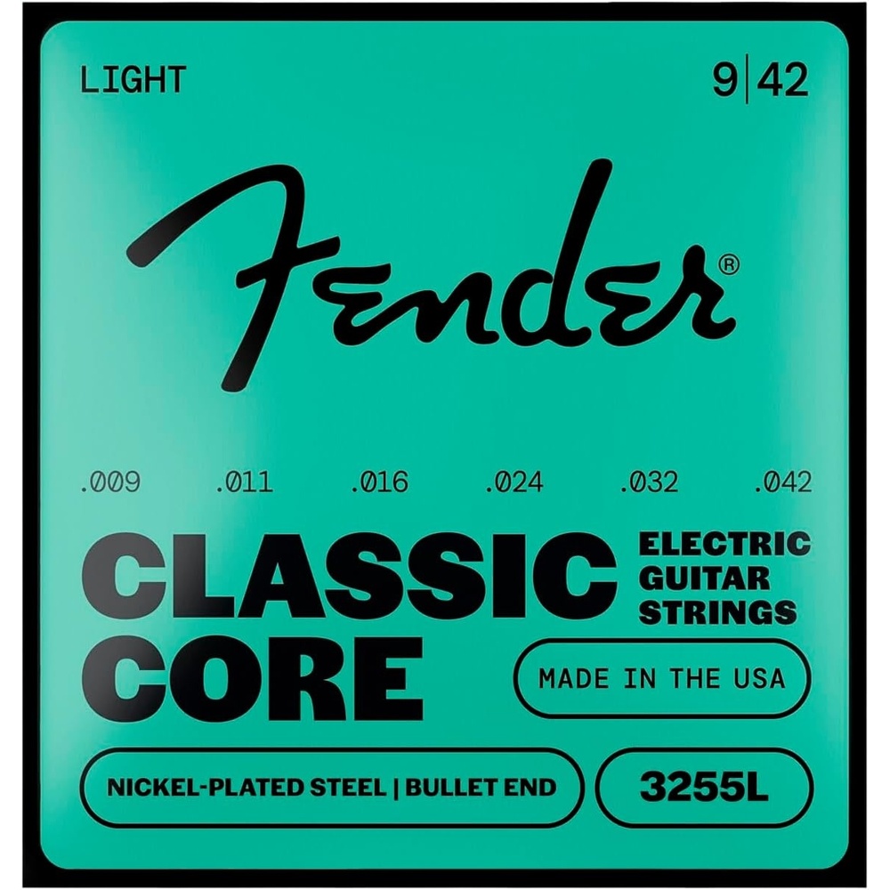 image:imageFender Classic Core Electric Guitar Strings Nickel Plated Steel Ball End 255L 009042Bullet End
