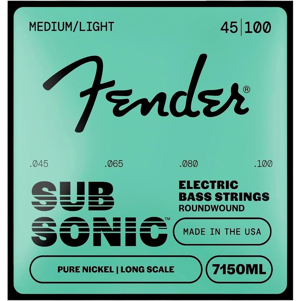 image:imageFender Original 7150 Bass Strings Pure Nickel Roundwound Long Scale 7150ML 045100Medium Light  45100