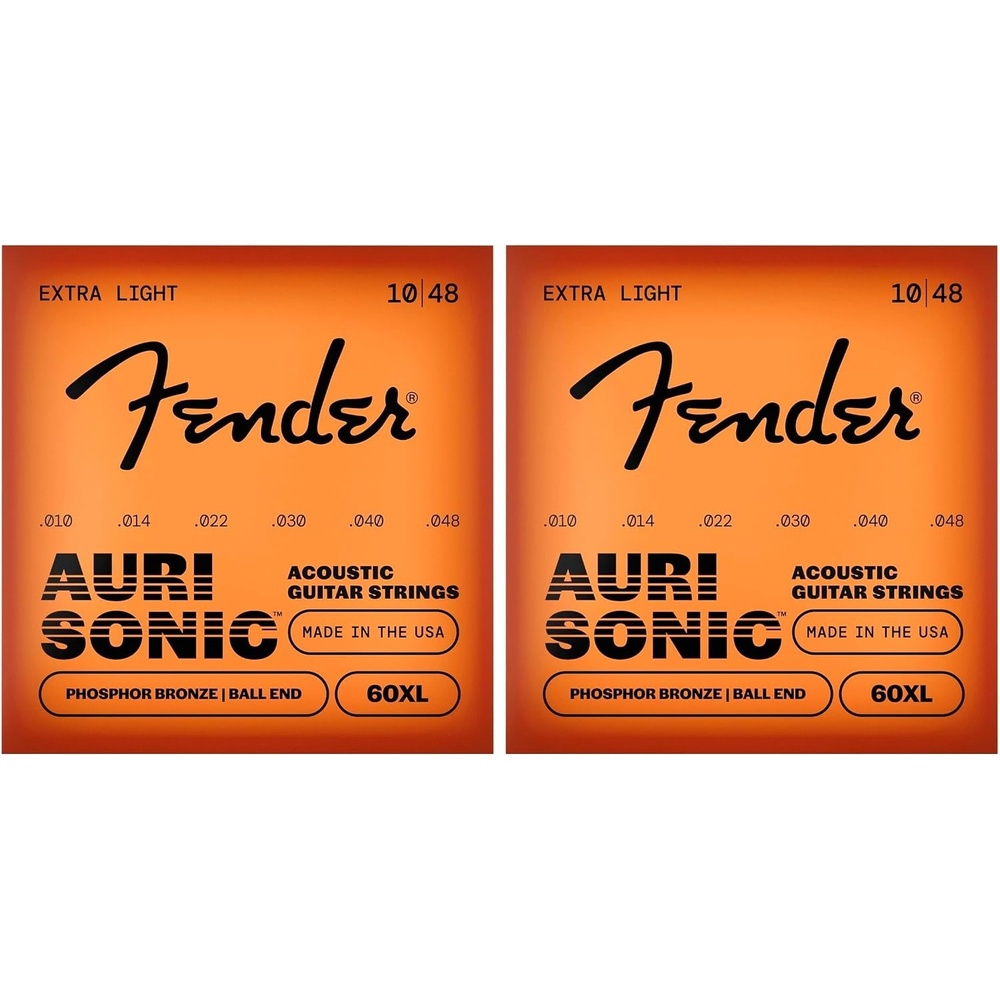 image:imageFender Phosphor Bronze Acoustic Guitar Strings Ball End 60L 012053Extra Light 1048 Pack of 2