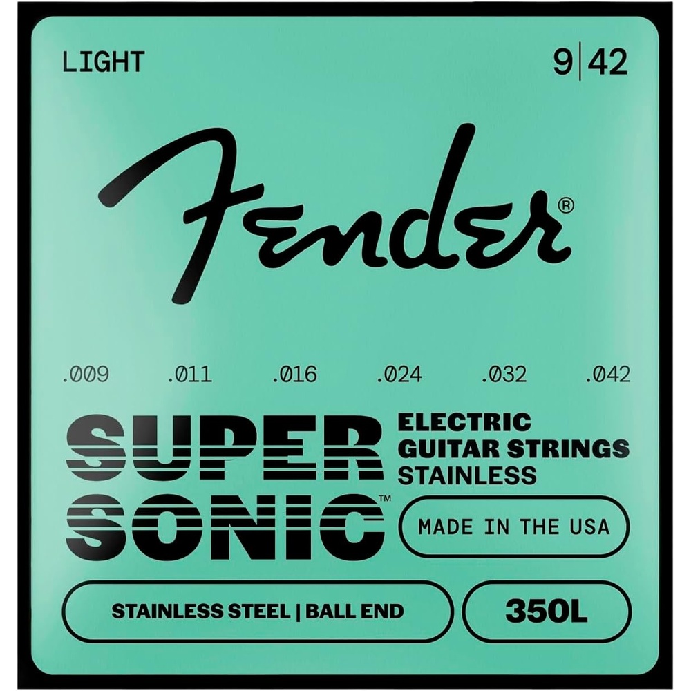 image:imageFender Stainless 350 Electric Guitar Strings Stainless Steel Ball End 350L 009042Light  942