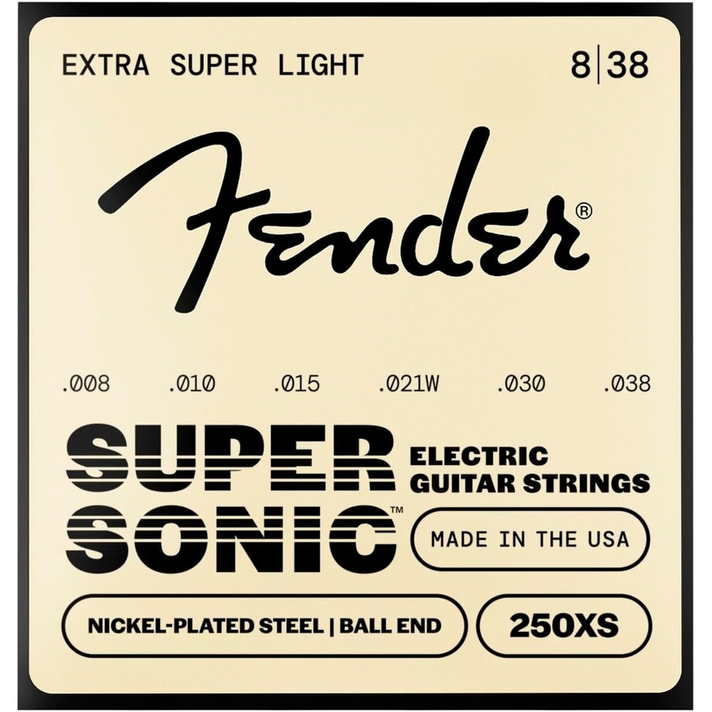 image:imageFender Super 250 Electric Guitar Strings Nickel Plated Steel Ball End 250XS 008038Extra Super Light 838