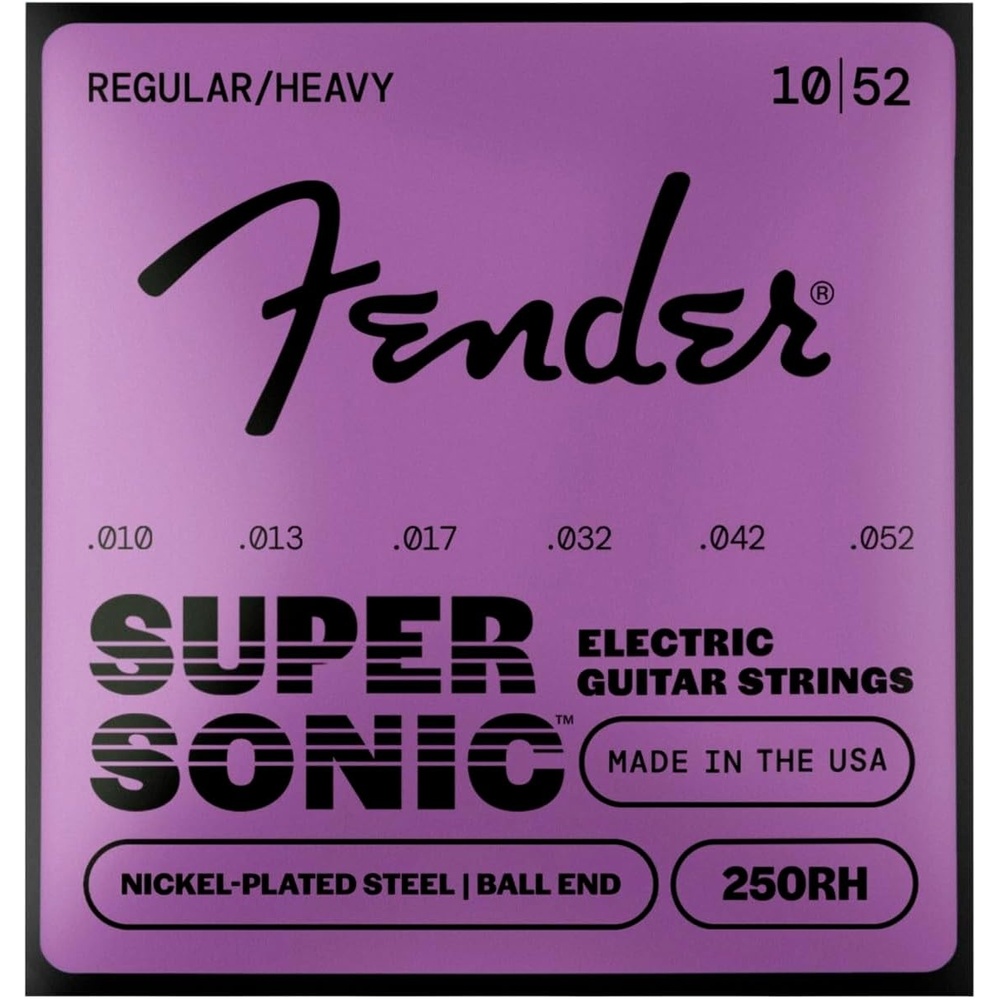image:imageFender Super 250 Electric Guitar Strings Nickel Plated Steel Ball End 250XS 008038Regular Heavy 1052