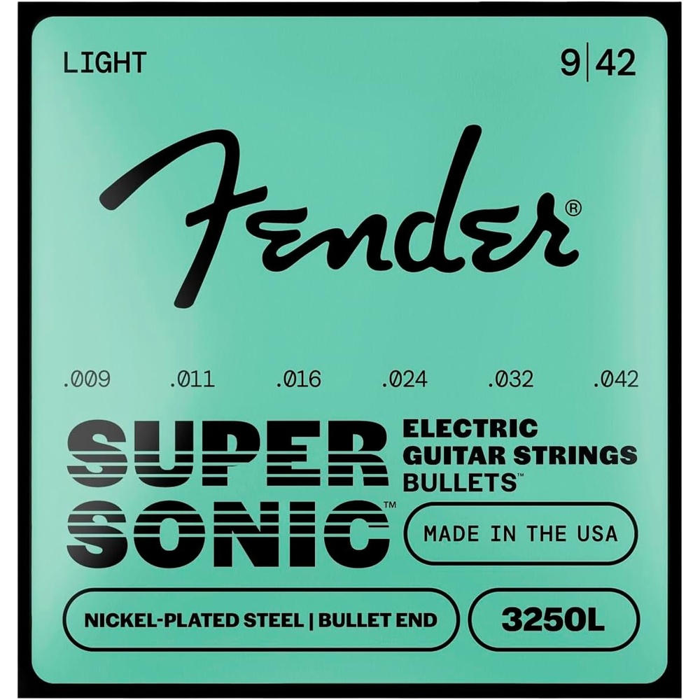 image:imageFender Super 3250 Bullet Electric Guitar Strings Nickel Plated Steel Bullet End 3250L 009042Light 942