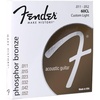 Fender Phosphor Bronze Acoustic Guitar Strings, Ball End, 60L .012-.053(Light 11-52 (Pack of 2))